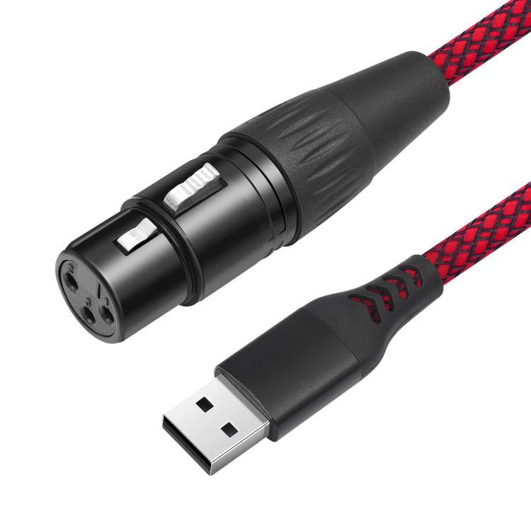 USB-A auf XLR-Buchse Audiokabel für dynamische Mikrofone, 1 m, 2 m, 3 m