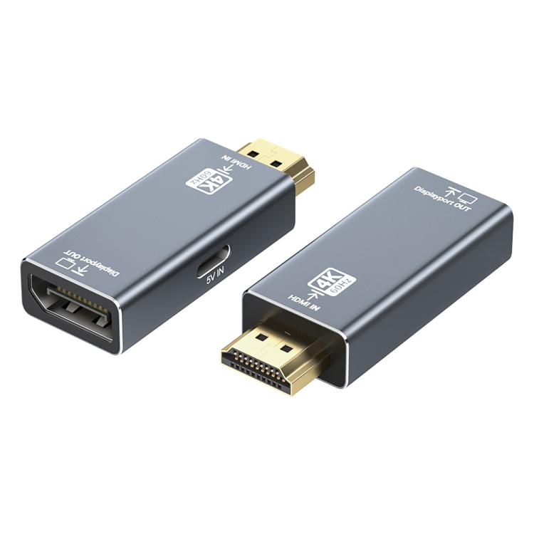 4K 60Hz HDMI-Stecker auf DP-Buchse HD-Adapter (Grau)