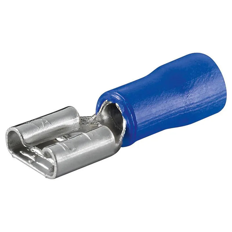 Flachstecker weiblich 6,3 mm blau