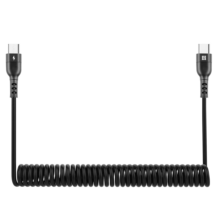 1,5 m 5 A USB-C/Typ-C auf USB-C/Typ-C einziehbares Spiral-PD-Schnellladekabel