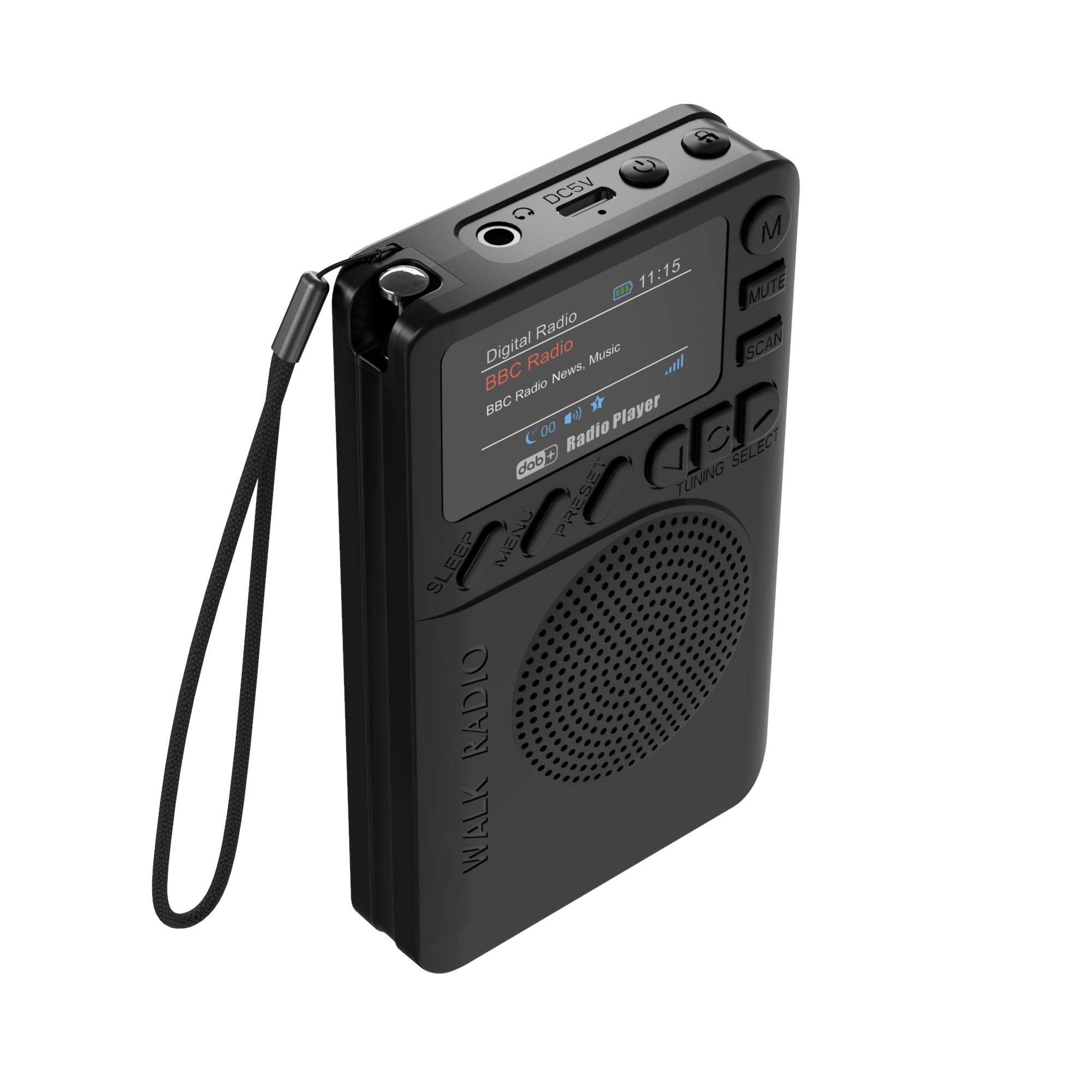 Mini DAB+ Taschenradio mit LED Display und Lautsprecher