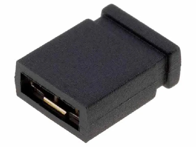 Jumper, kurze Ausführung, geschlossen, RM 2,54 mm, schwarz