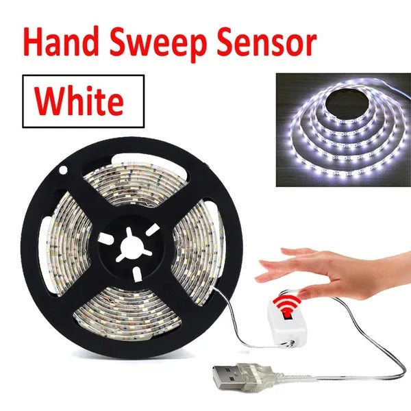 DC 5V USB LED Streifen mit Hand Sensor Kalt Weiss