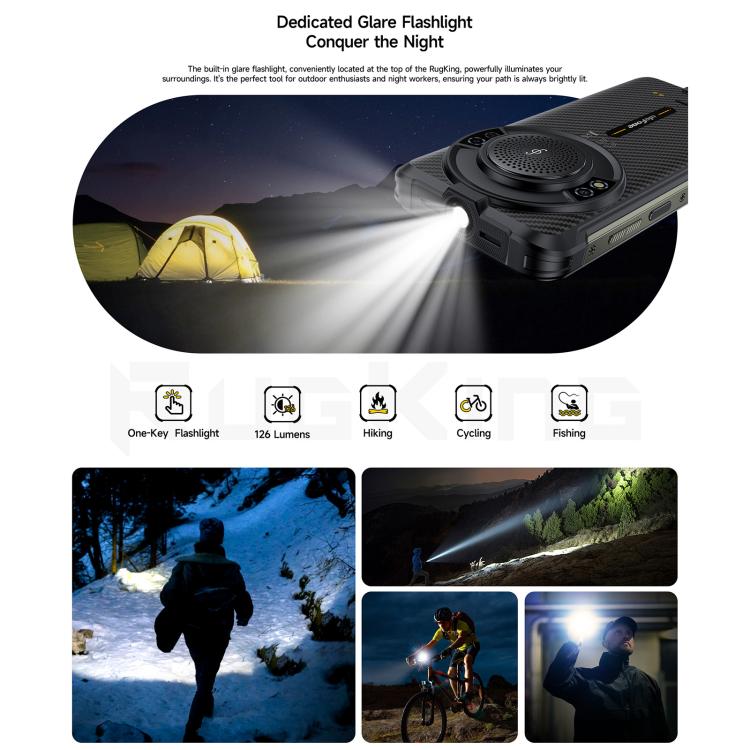 Ulefone RugKing, 8GB+256GB, IP68/IP69K Rugged Phone, 5.99 inch Android 15