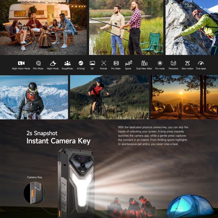 Ulefone Armor 34+, 16GB+512GB, Night Vision, IP68/IP69K, 6.95 inch Android 15 MediaTek Dimensity 7400X Octa Core