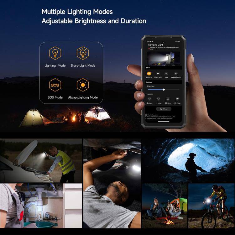 Ulefone Armor 34 Pro+ Projektor, 16 GB + 512 GB, Nachtsicht, robustes Smartphone (IP68/IP69K)