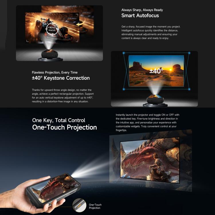 Ulefone Armor 34 Pro+ Projektor, 16 GB + 512 GB, Nachtsicht, robustes Smartphone (IP68/IP69K)