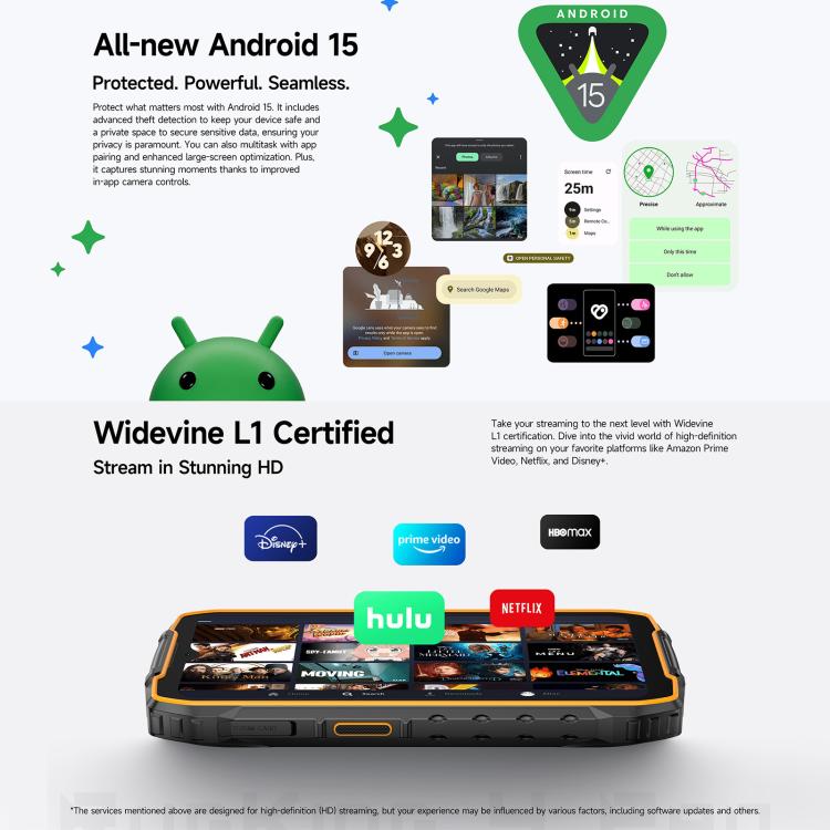 Ulefone RugKing 4 Pro, 8GB+256GB, IP68/IP69K, 6.56" Android 15 Unisoc T7250 Octa Core