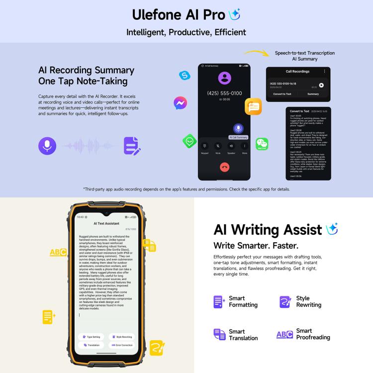 Ulefone RugKing 4 Pro, 8GB+256GB, IP68/IP69K, 6.56" Android 15 Unisoc T7250 Octa Core
