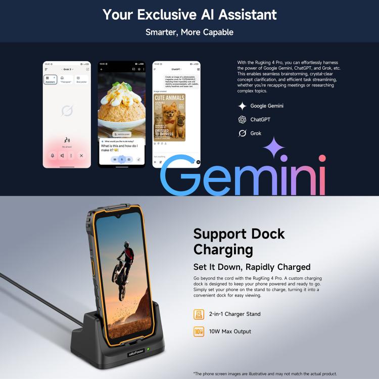 Ulefone RugKing 4 Pro, 8GB+256GB, IP68/IP69K, 6.56" Android 15 Unisoc T7250 Octa Core