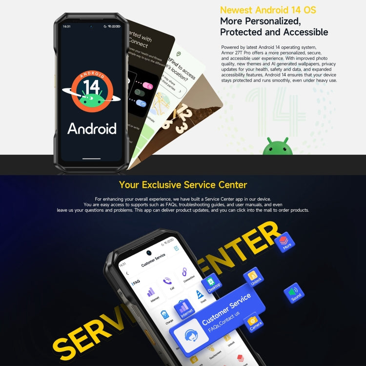 Robustes Ulefone Armor 27T Pro-Telefon, Wärmebildgebung, 12 GB + 256 GB, Nachtsicht, 10600 mAh, 6,78 Zoll Android 14 MediaTek Dimensity 6300 Octa Core, Netzwerk: 5G, NFC, Armor 27T Pro