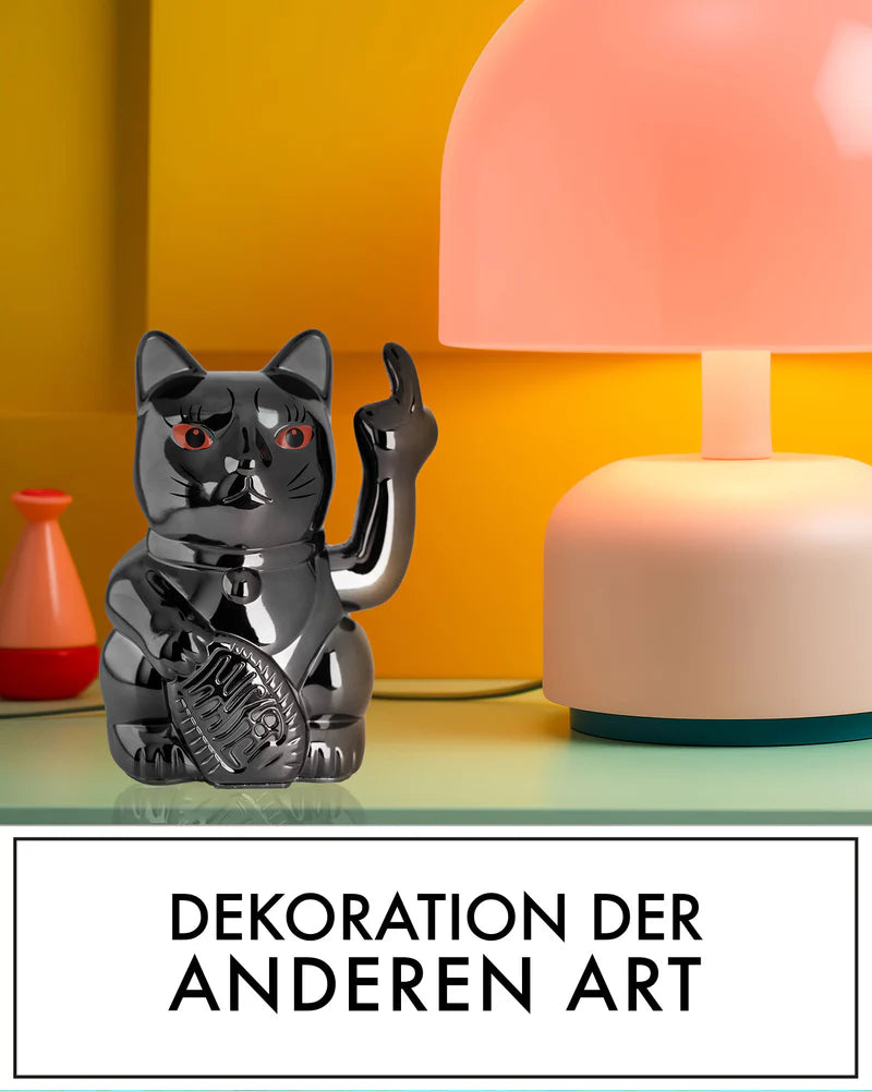 WInkekatze ANGRY CAT - SHINY BLACK - Metallic Optik