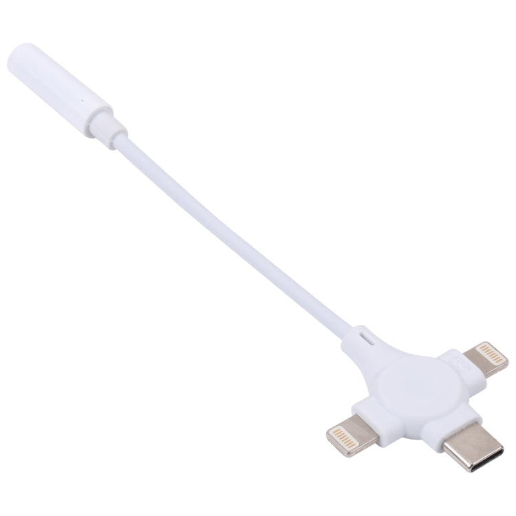 Dual 8-pol + USB-C/Typ-C-Stecker auf 3,5-mm-Buchse für digitales Audio-Adapterkabel