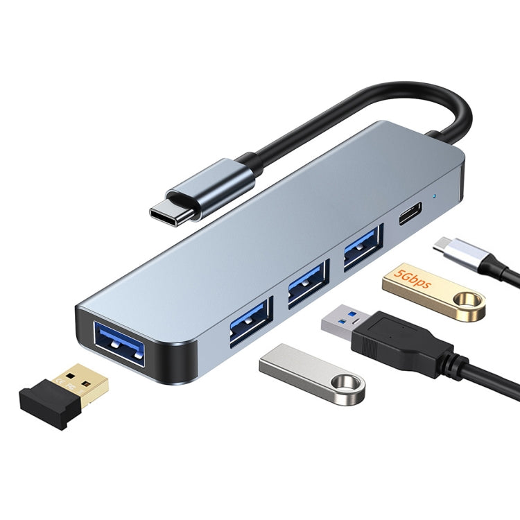 BYL-2301 5-in-1-USB-C/Typ-C-zu-USB-Multifunktions-Dockingstation-HUB-Adapter