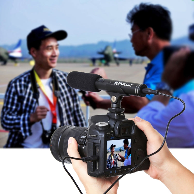 PULUZ Professional Interview Kondensator Video Shotgun Mikrofon mit 3,5 mm Audiokabel