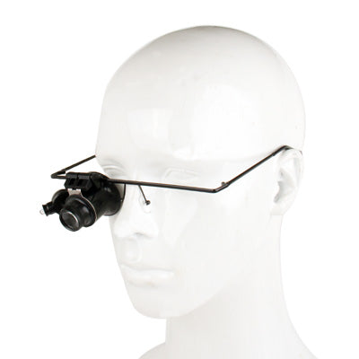 20X Brille Typ Uhrreparaturlupe mit LED-Licht Für ein Auge