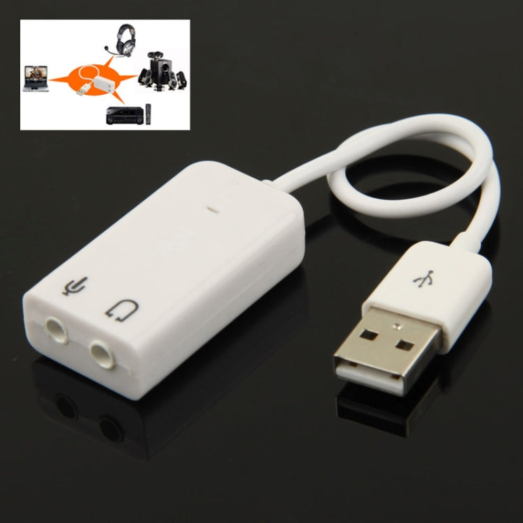 7.1-Kanal-USB-Soundadapter (weiß)