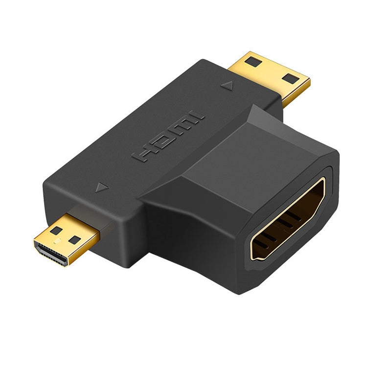 3 in 1 HDMI-Buchse auf Mini-HDMI-Stecker + Micro-HDMI-Steckeradapter