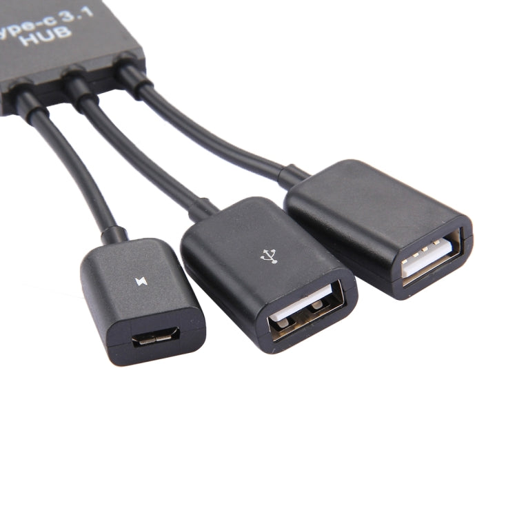 17,8 cm 3 Anschlüsse USB-C / Typ C 3.1 OTG Charge HUB-Kabel