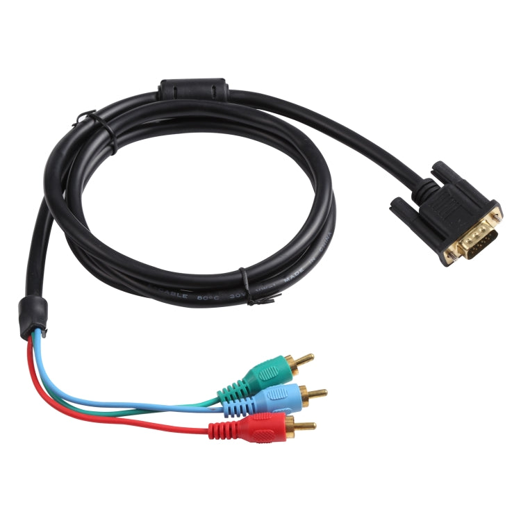 1,5 m VGA-RGB-Kabel (schwarz) Ideal für Beamer/TV