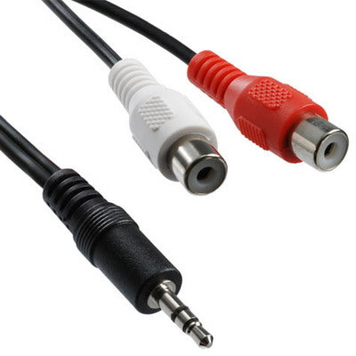 2 Cinch-Buchse bis 3,5-mm-Stecker Audio Y-Kabel, Länge: 20cm