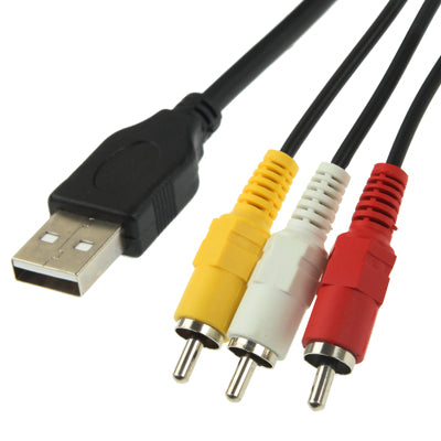 USB zu 3 x Cinch-Stecker, Länge: 1,5m