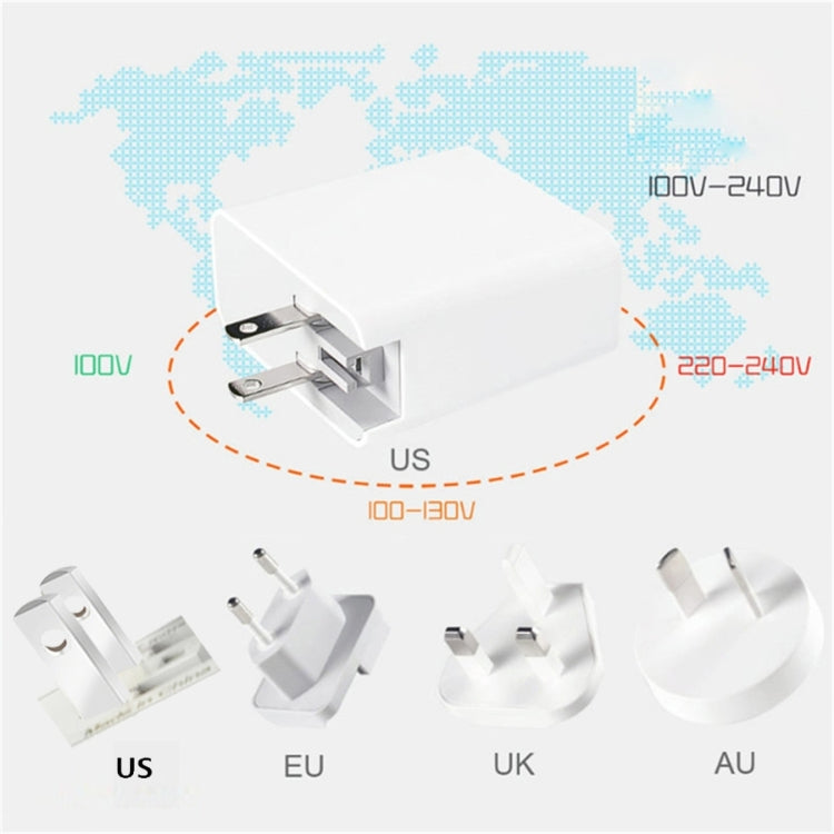 65W Schnellladeadapter USB-C + USB QC 3.0 inkl. 2m Kabel für MacBooks