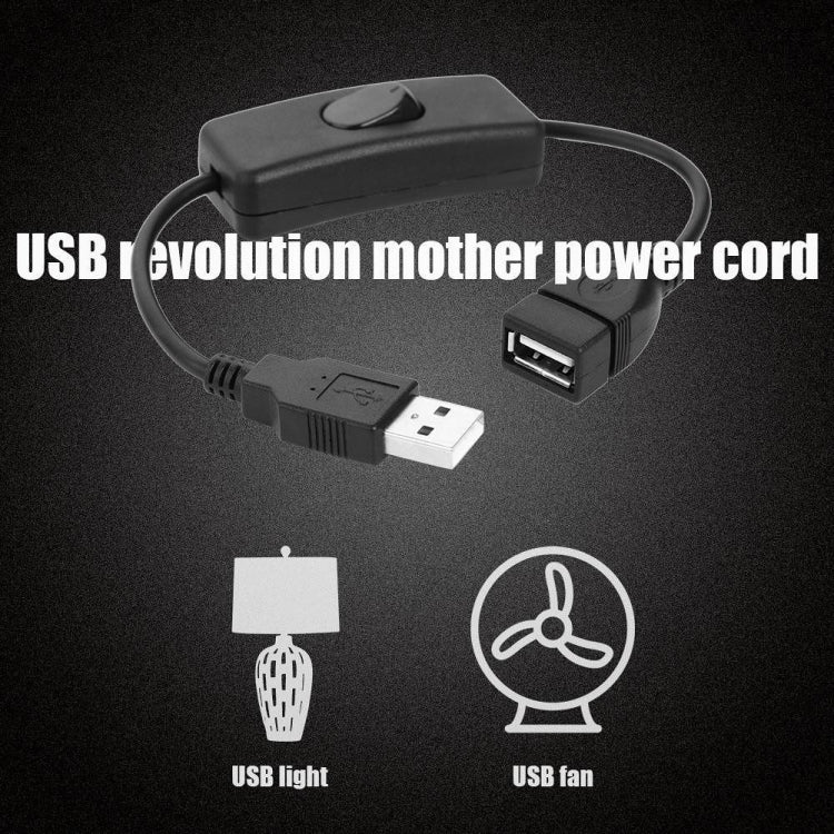 28cm USB 2.0 Verlängerungskabel mit Stecker, Buchse mit Schalter