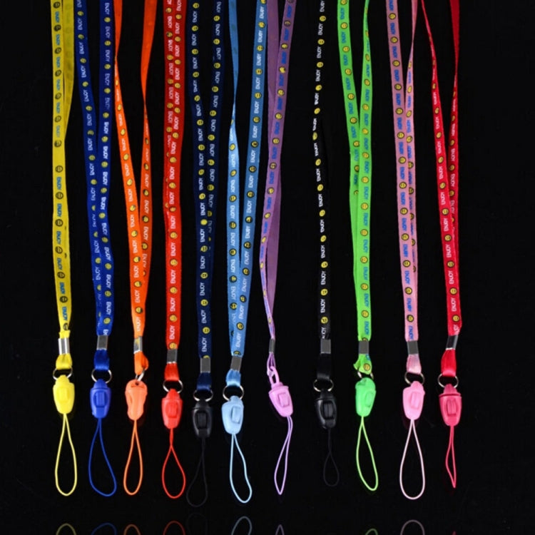 100 Stück Lanyards mit lächelndem Gesicht für Ausweise, Arbeitskarten, Abzeichen