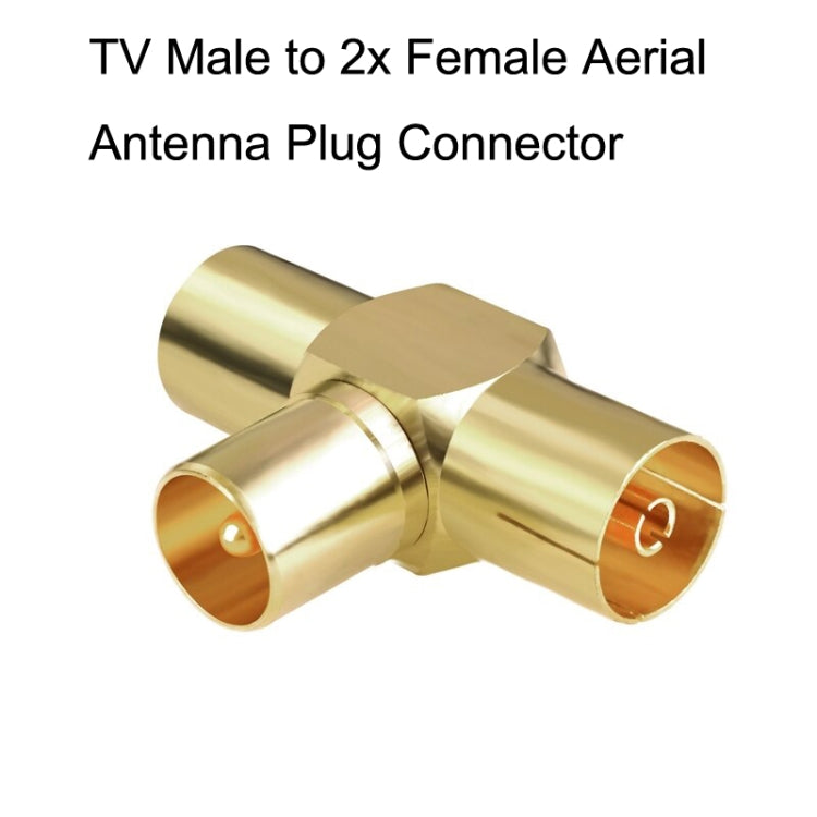 TV-Stecker auf 2x Buchse, Antennenstecker, Koaxialkabel-Adapter, TV Male to 2x Female