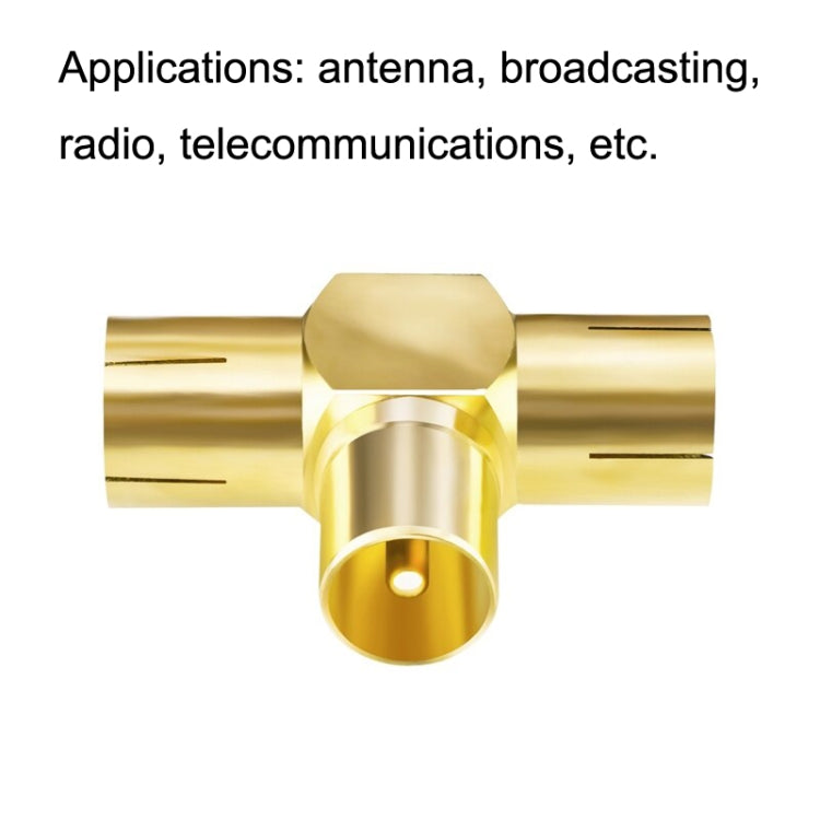 TV-Stecker auf 2x Buchse, Antennenstecker, Koaxialkabel-Adapter