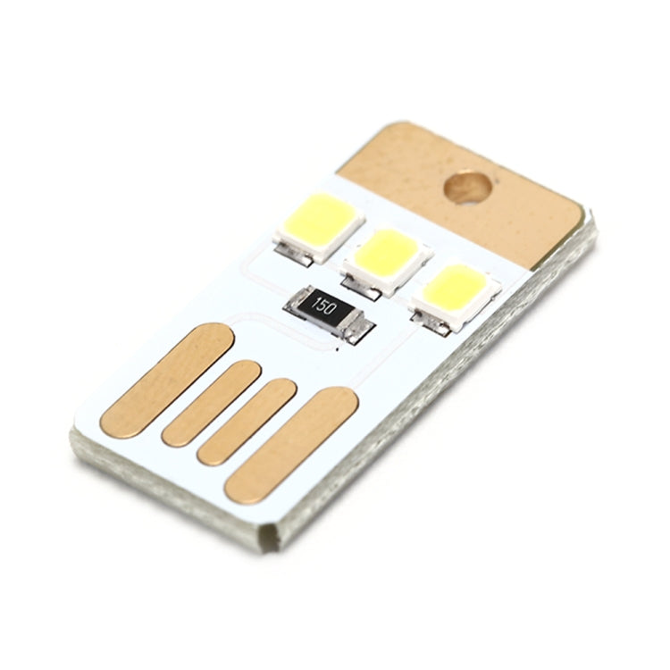 Mini-Taschenkarte USB-Power-Schlüsselbund LED-Nachtlicht (weiß)