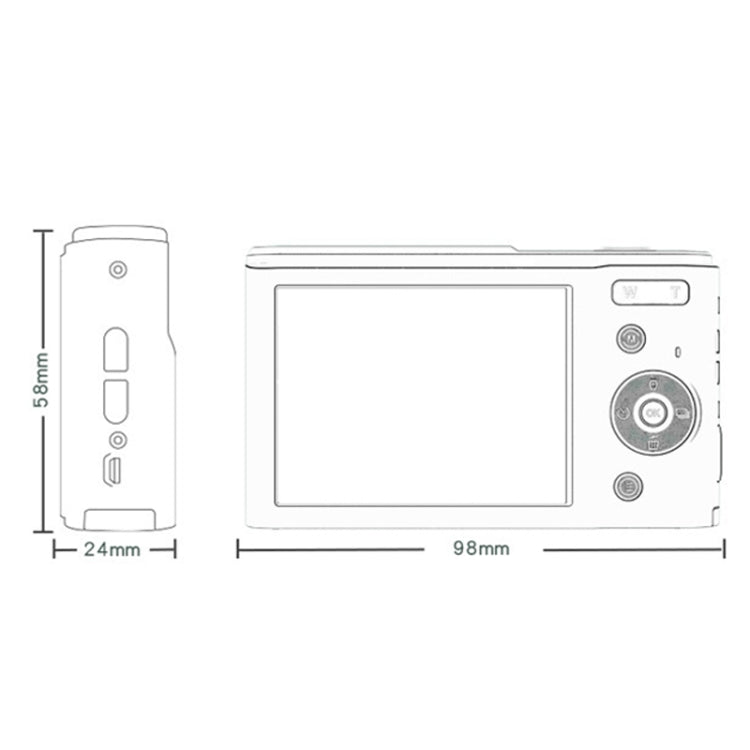 DC303A 2,8-Zoll 4K 16X Zoom HD Digitalkamera Mini Kinderfotografiekamera, US Plug, EU Plug, UK Plug, AU Plug