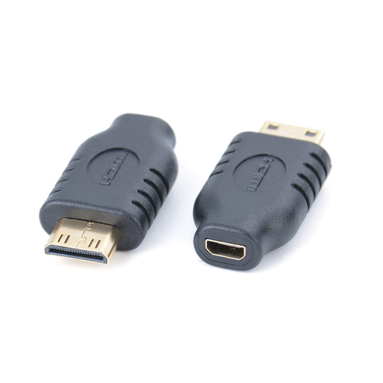 Mini Micro HDMI Adapter C Männchen bis D Frau (Schwarz)