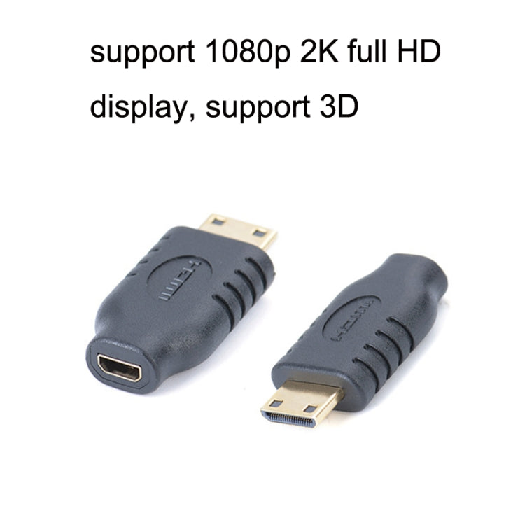 Mini Micro HDMI Adapter C Männchen bis D Frau (Schwarz)