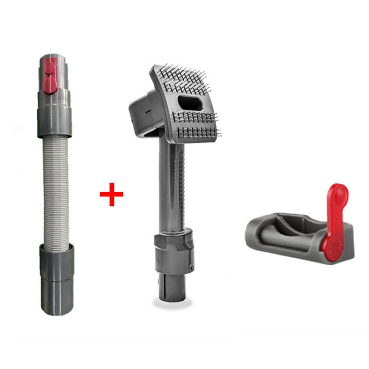 Staubsaugerzubehör für Dyson V7 V8 V10 V11, Pet Brush+Hose+Switch Lock, Pet Brush+Switch Lock