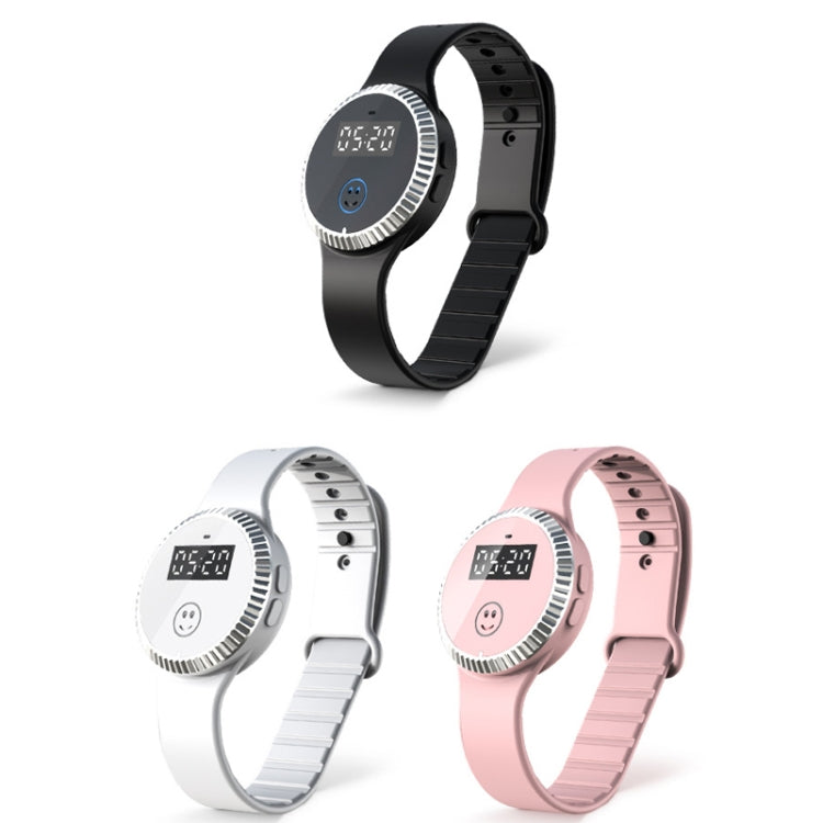 Q10 Outdoor Wasserdichtes Silikon Smart Time Ultraschall-Mückenschutzarmband, Q10 (White), Q10 (Black), Q10 (Pink)