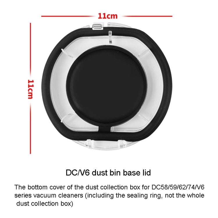 Ersatzzubehör für Staubsauger, For Dyson V6 Dust Bin Base Lid, For Dyson V7 V8 Dust Bin Base Lid, For Dyson V10 V11 Dust Bin Base Lid, For Dyson V10 Dust Bin Sealing Ring, For Dyson V11 Dust Bin Sealing Ring, For Dyson V10 V12 Slim Dust Bin Sealing Ring
