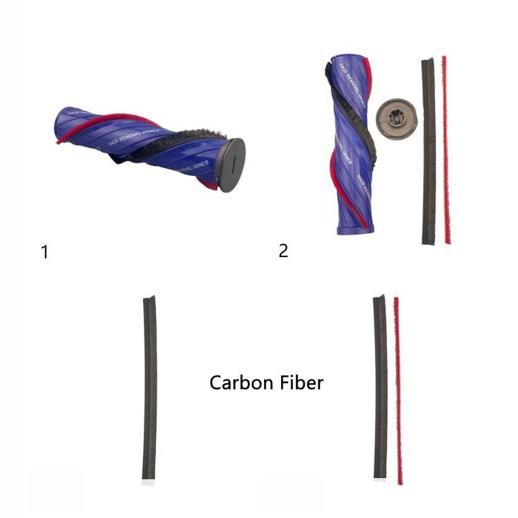 Ersatzfilzstreifen für Dyson V10, V11, V15 Direct Drive Reinigungskopf-Bürstenleistenwartung, Soft Plush, Carbon Fiber Red+Black, Carbon Fiber