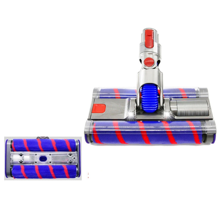 Für Dyson V7 V8 V10 V11 Doppelwalzen-Bodenbürstenkopf aus weichem Samt mit LED-Beleuchtung, For Dyson V7 / V8 / V10 / V11 26cm