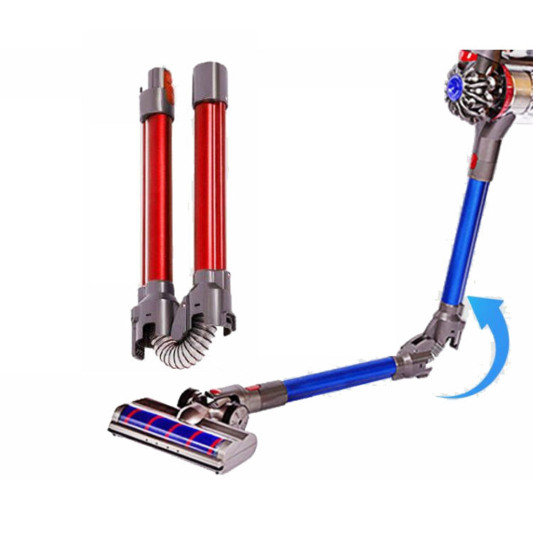 Für Dyson V7 V8 V10 V11 Staubsauger faltbare Verlängerungsstange Zubehör, Foldable Pipe (Red)