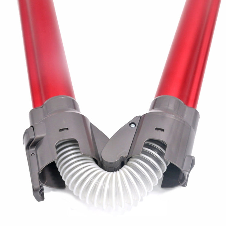 Für Dyson V7 V8 V10 V11 Staubsauger faltbare Verlängerungsstange Zubehör, Foldable Pipe (Red)