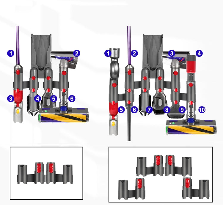 Für Dyson V7 V8 V10 V11 V12 V15 Staubsauger Lagerung Rack Verlängerung Halterung, 1pair