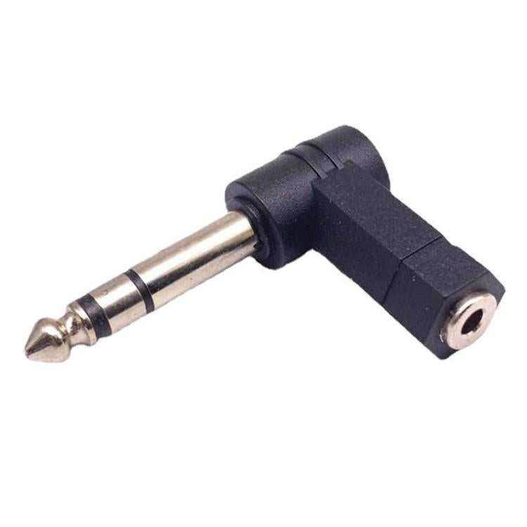 6,35 mm auf 3,5 mm Stecker 90 Grad Kopfhörer Mikrofon Audio Adapter
