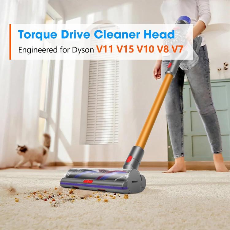100-W-Hochleistungsbürstenkopf für Dyson V7/V8/V10/V11/V15 Staubsauger, einstellbare Saugleistung, 100W High-Torque Brush Head