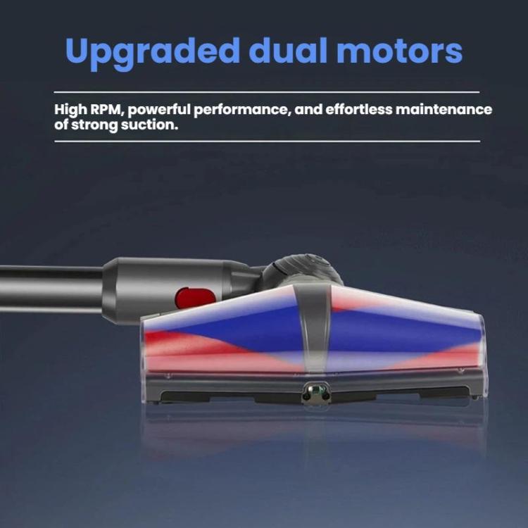Dual Motor Soft Roller Reinigungskopf für Dyson V10 Slim / V12 Slim Anti-Tangle Bürste, Grünes Licht Staubanzeige (E0008), E0008 For Dyson V10 Slim / V12 Slim