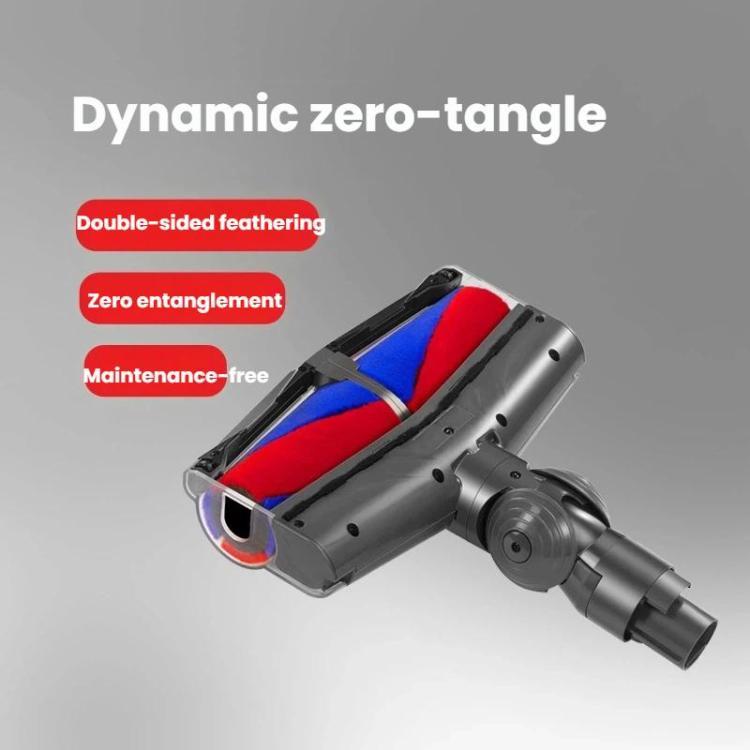 Dual Motor Soft Roller Reinigungskopf für Dyson V10 Slim / V12 Slim Anti-Tangle Bürste, Grünes Licht Staubanzeige (E0008), E0008 For Dyson V10 Slim / V12 Slim