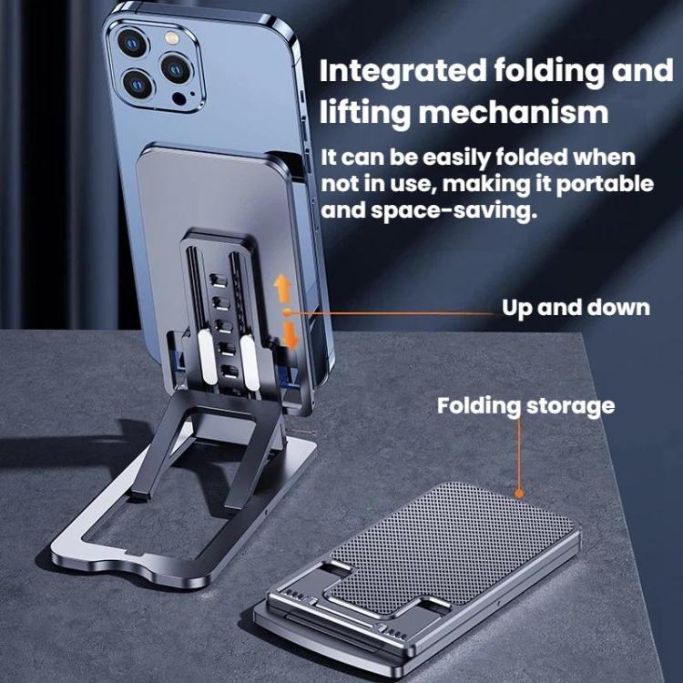 Universeller Metall-Tischständer für Handys und Tablets (Silber)