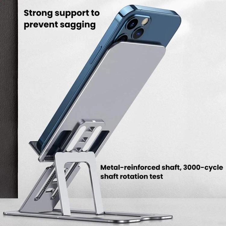 Universeller Metall-Tischständer für Handys und Tablets (Silber)