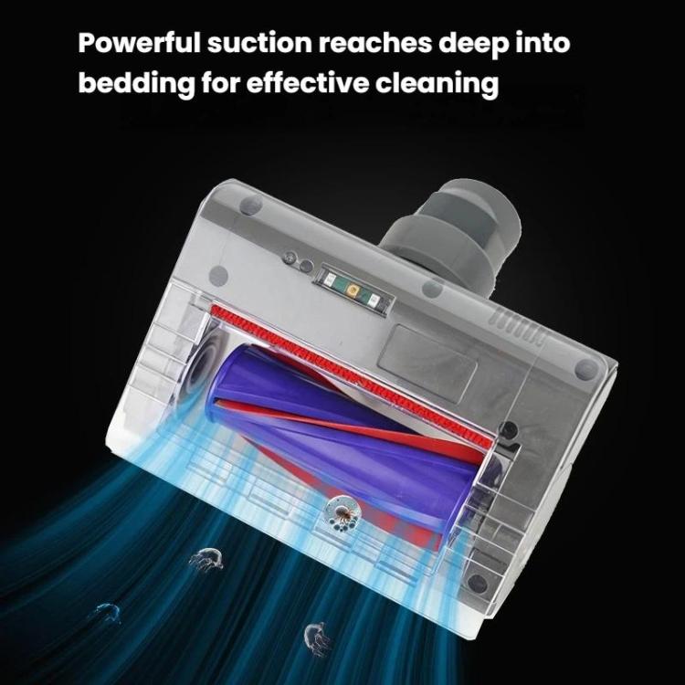 Elektrische Matratzenbürste mit leichter Anti-Verwicklungsdüse, für Dyson V7 / V8 / V10 / V11 / V15, With Light
